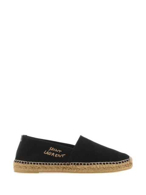 Saint Laurent Man Black Canvas Espadrilles