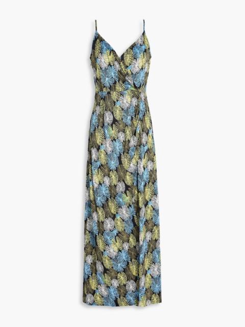DIANE VON FURSTENBERG Saavya wrap-effect printed jersey maxi dress
