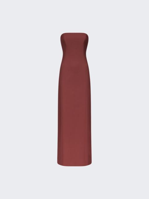 Loulou de Saison Shilo Bustier Maxi Dress Burgundy