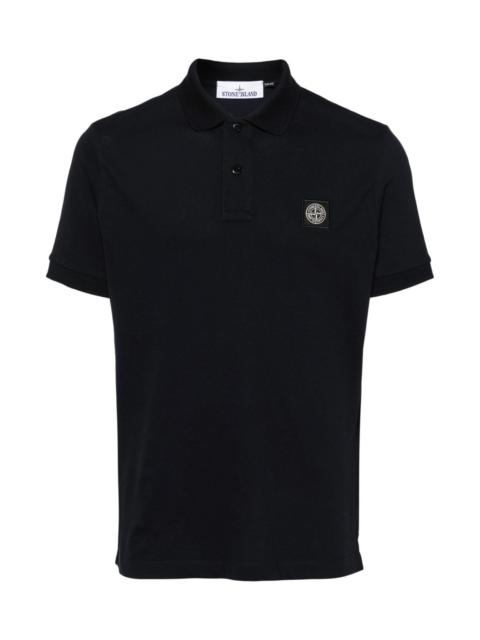 Stone Island Logo cotton polo shirt