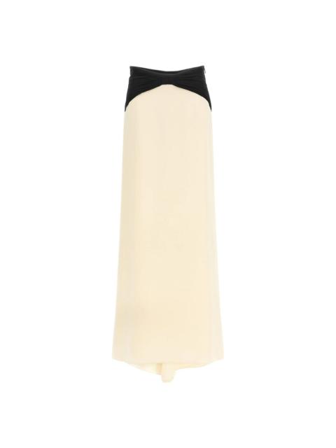 Valentino VALENTINO Cady Couture White/Black Silk Skirt New & Authenti