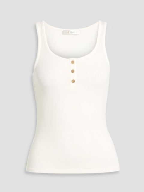 FRAME Ribbed stretch-modal tank