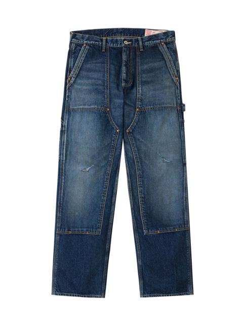 EVISU Washed Seagull Print Regular Fit Painter Jeans