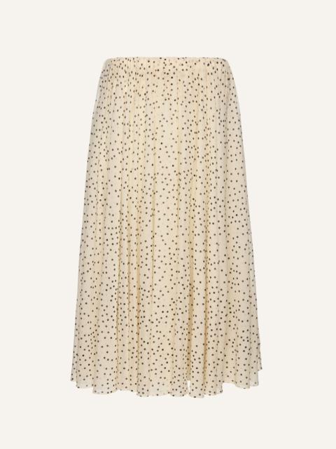 MAGDA BUTRYM Sheer midi skirt in cream dots
