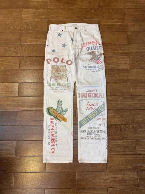 Polo Ralph Lauren Polo Ralph Lauren white star and tiger graffiti jeans