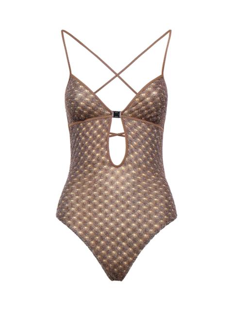 Missoni One-piece Swimsuit In Lamé Viscose