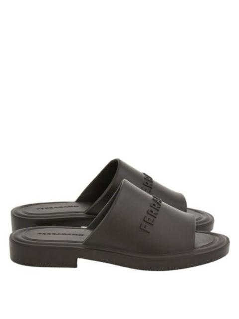 FERRAGAMO Ferragamo Giuneva Logo Embossed Slides, Size 9