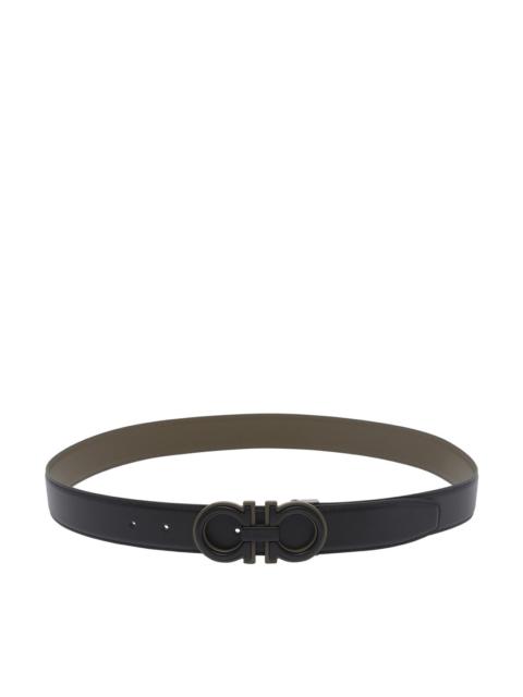 FERRAGAMO Ferragamo Men Adjustable And Reversible Gancini Belt