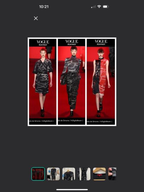 Other Designers RUNWAY VIVIENNE TAM FALL 2013 ABSTRACT PRINTED MESH DRESS