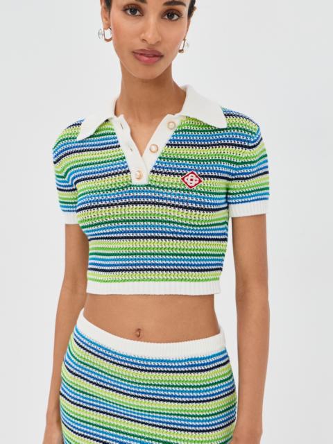 CASABLANCA Stripe Polo Shirt