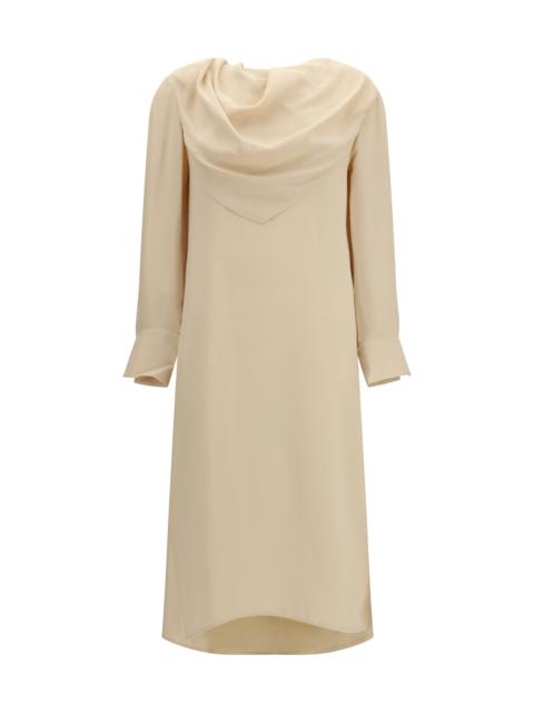 Acne Studios Acne Studios Draped Backless Midi Dress Sand Beige