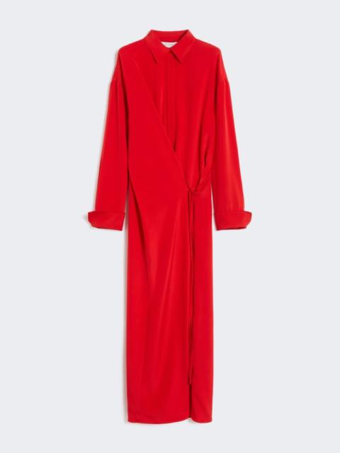 Sportmax Stretch silk shirt dress - red