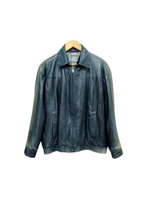 Designer - Zilli Silk Lining Green Patina Lambskin Jacket