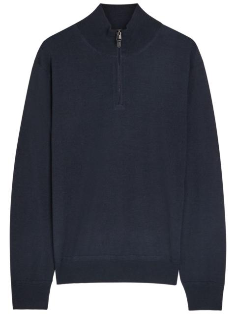 Canali Canali Half-zip Wool-blend Jumper