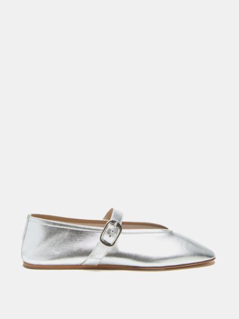 LE MONDE BÉRYL Stella Slipper / Metallic Silver Leather