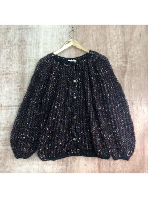 Other Designers Cardigan - MeshNet Mohair Aran Isle Knit Cardigan Baggy Hands