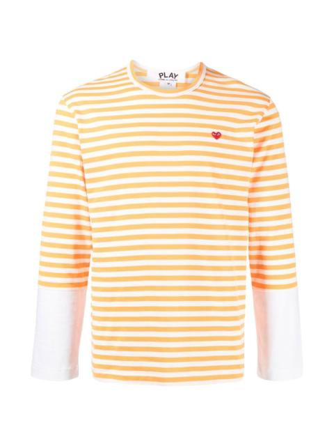 Comme des Garçons PLAY LONG-SLEEVE STRIPED T-SHIRT