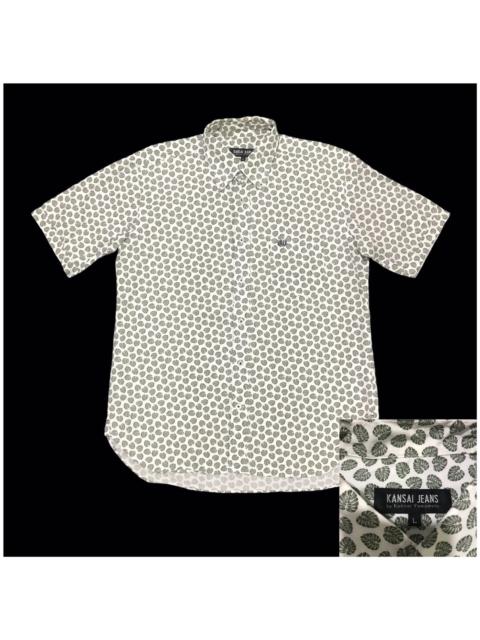 Japanese Brand - Kansai Yamamoto Full Print Short Sleeve Button Up Shirt