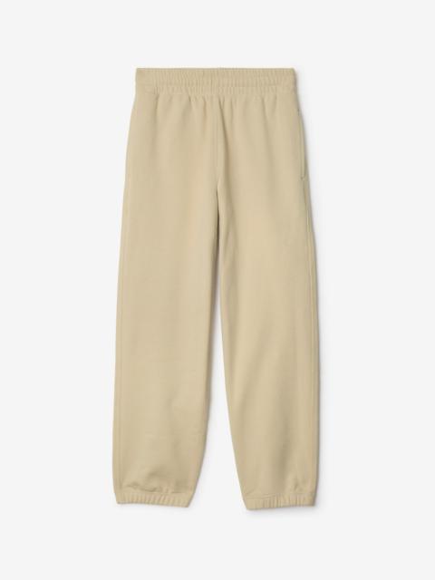 Burberry Check Label Cotton Jogging Pants