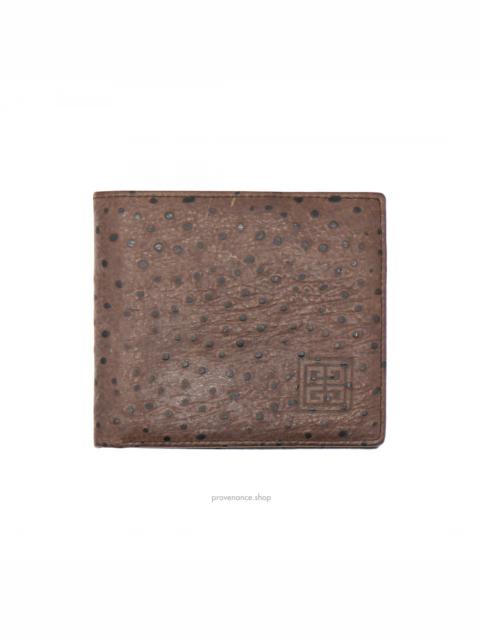 Givenchy Givenchy Bifold Wallet - Ostrich Print/Calfskin Leather