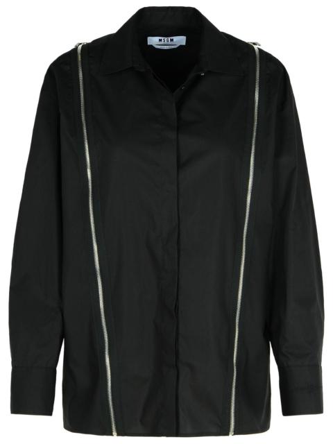 MSGM Msgm Black Cotton Shirt Women