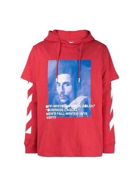 Off-White Men's Off-White Portrait Printing Red OMBB042F181920112030