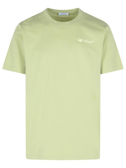 Off-White Off-White 'Ink Arrow' Green Cotton T-Shirt Men