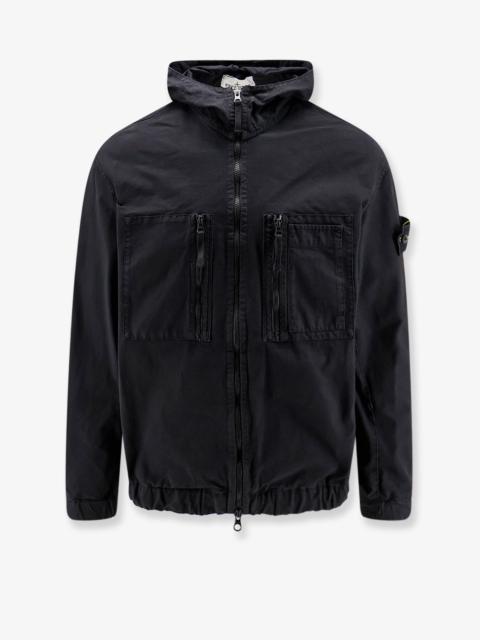 Stone Island Stone Island Hooded Organic Cotton Jacket Black