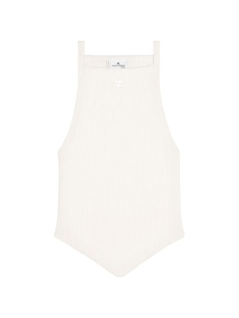 courrèges POINTY RIB KNIT TANK TOP