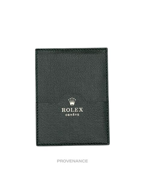 ROLEX Rolex Card Holder Wallet - Green Leather
