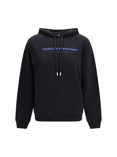 Off-White Off-white Question Everything Hoodie Black-Electric Blue