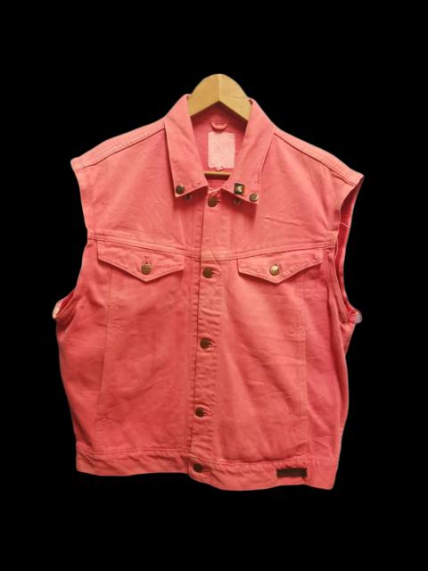 Other Designers Edwin - Vintage Distressed Edwin Denim Jacket Without Sleeve