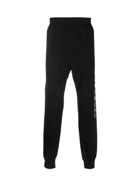 Givenchy INTARSIA-KNIT LOGO TRACK PANTS