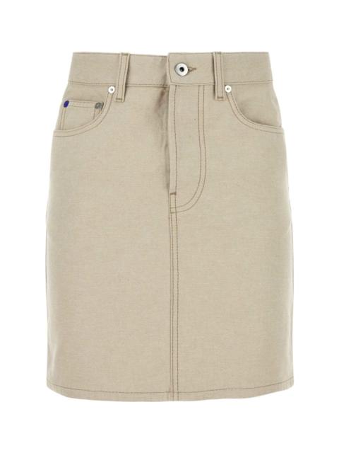 Burberry Sand Denim Mini Skirt