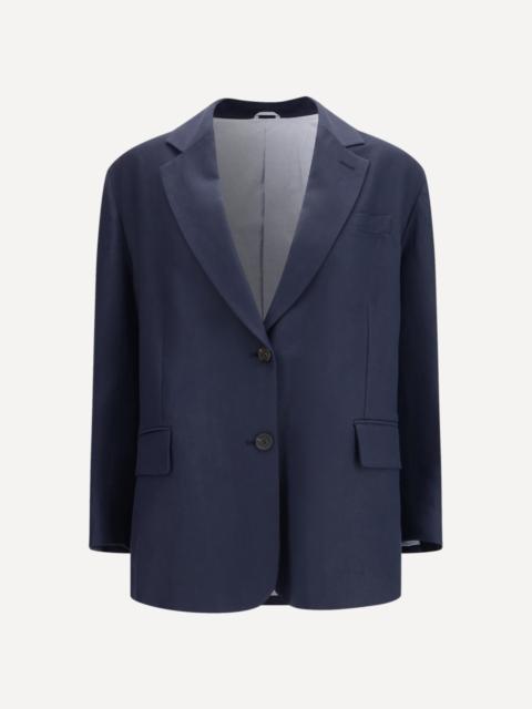 Brunello Cucinelli Fluid viscose and linen twill Jacket