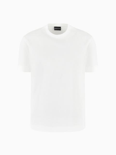 EMPORIO ARMANI 3D-effect ASV embossed jacquard jersey T-shirt