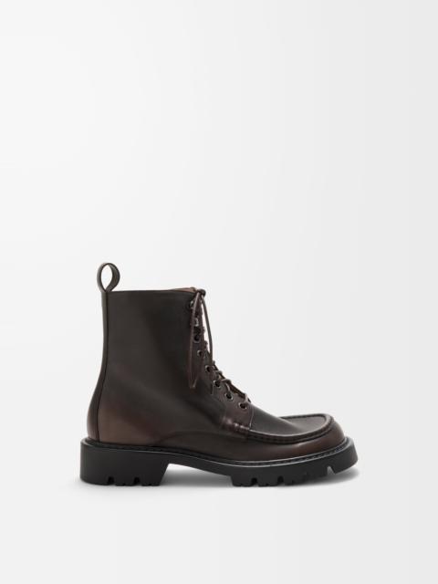 Loewe Sierra combat ankle boot in brushed-off calfskin