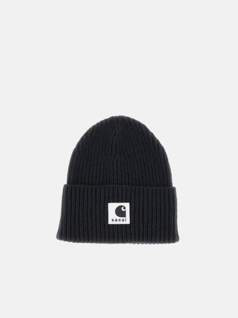Carhartt Sacai Men Wool-Blend Beanie Sacai × Carhartt Wip