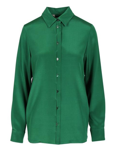 Max Mara Stretch Silk Cady Shirt Shirts Green