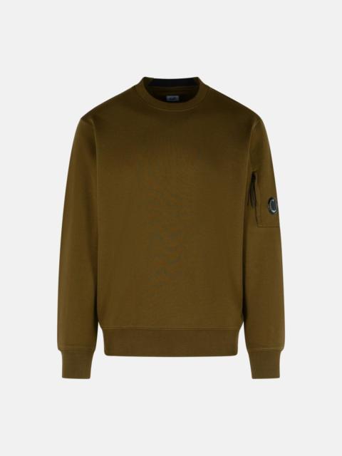 C.P. Company 'RAISED' GREEN COTTON SWEATSHIRT