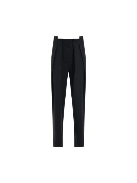 Off-White Ablohland Wool Paperbag Pants in Black