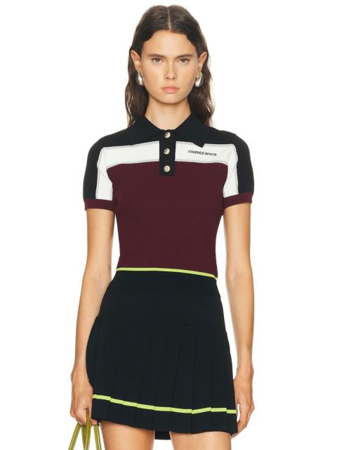 CASABLANCA Striped Polo Shirt