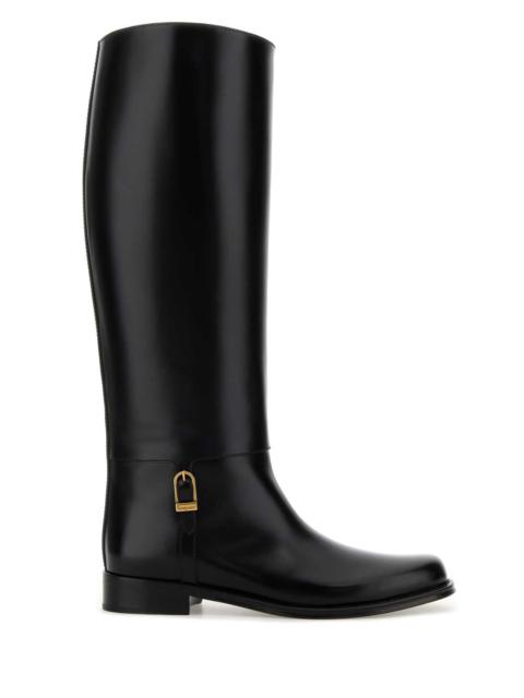 SAINT LAURENT Saint Laurent Women Black Leather Julia Boots