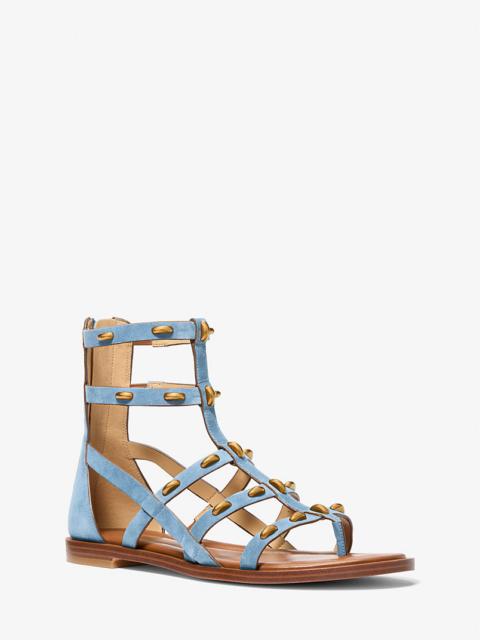 MICHAEL KORS Noa Studded Suede Gladiator Sandal