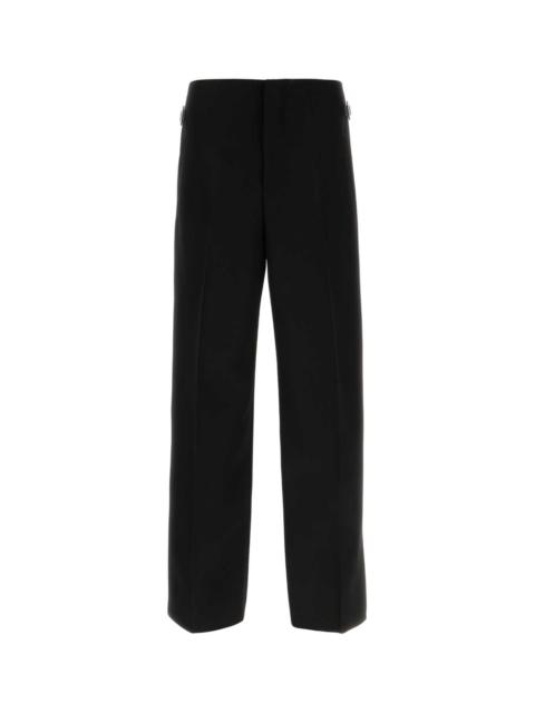 Alexander Mcqueen Men Black Wool Wide-Leg Pant