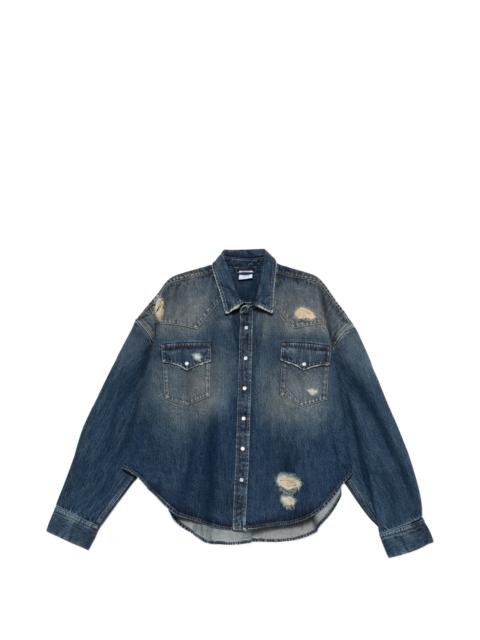VETEMENTS Vetements Distressed Flap-pocket Shirt