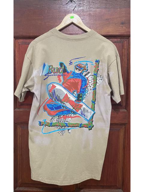 Other Designers Vintage 90s Budweiser Snowboarding Art Design T-shirt Usa