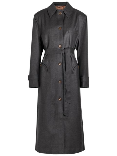 BLAZÉ MILANO Blaze Milano Basotto Belted Wool Trench Coat