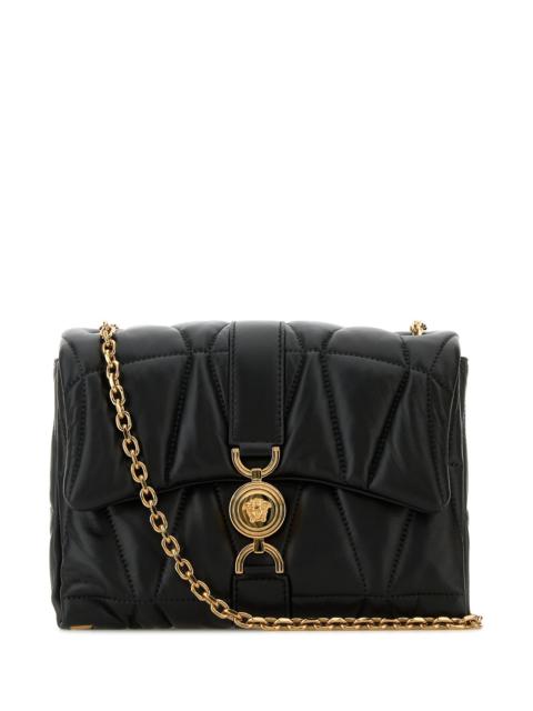 VERSACE Black nappa leather Kleio shoulder bag