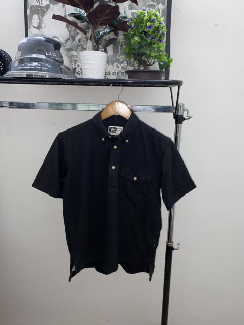 Engineered Garments EG single pocket polo shirt black